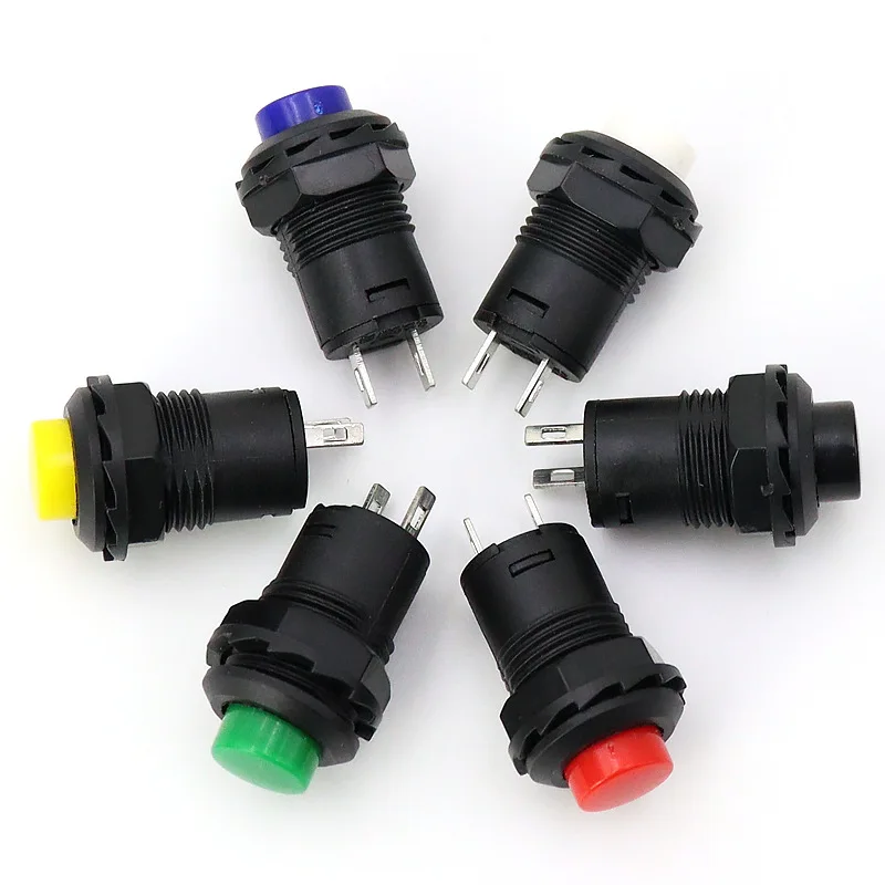 6 шт. самоблокирующиеся/мгновенные кнопочные переключатели DS427 DS428 12 мм кнопочный