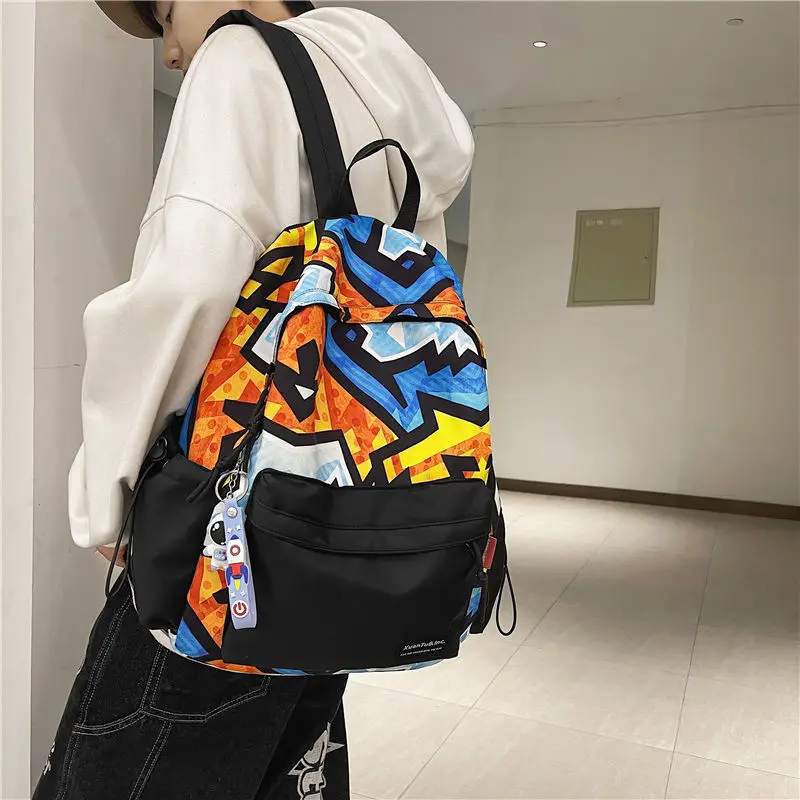 

Qyahlybz 2022 brand female school bag for girls male middle school large capacity shoulder bag men's travel backpack for women