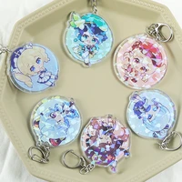 classic game genshin impact keychain anime cosplay pendant jewelry acrylic cartoon figure key chain ring child gift accessories