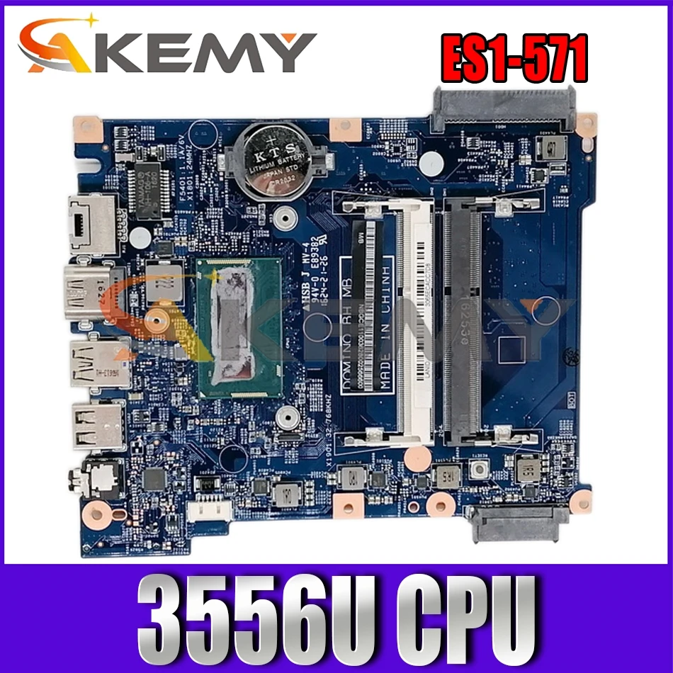 

For ACER Aspire ES1-571 Pentium 3556U Notebook Mainboard 15300-1 SR1E3 DDR3 Laptop Motherboard