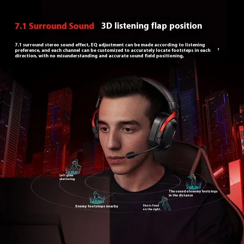 Беспроводные наушники Mchose S9 Pro RGB с тремя режимами и низкой задержкой игровая