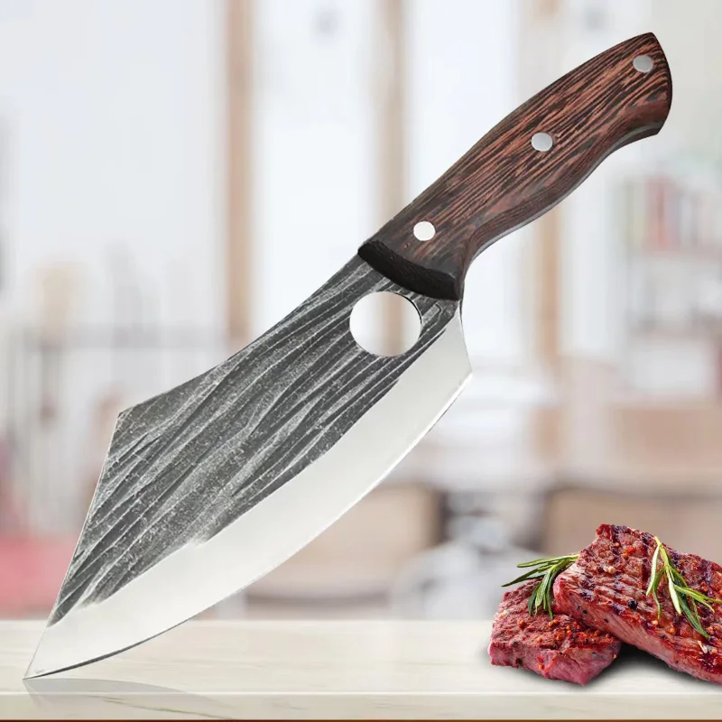 

Stainless Steel Butcher Knife Thickened 4mm Outdoor Camping Small Knife Boning Cleaver for Survival Kitchen