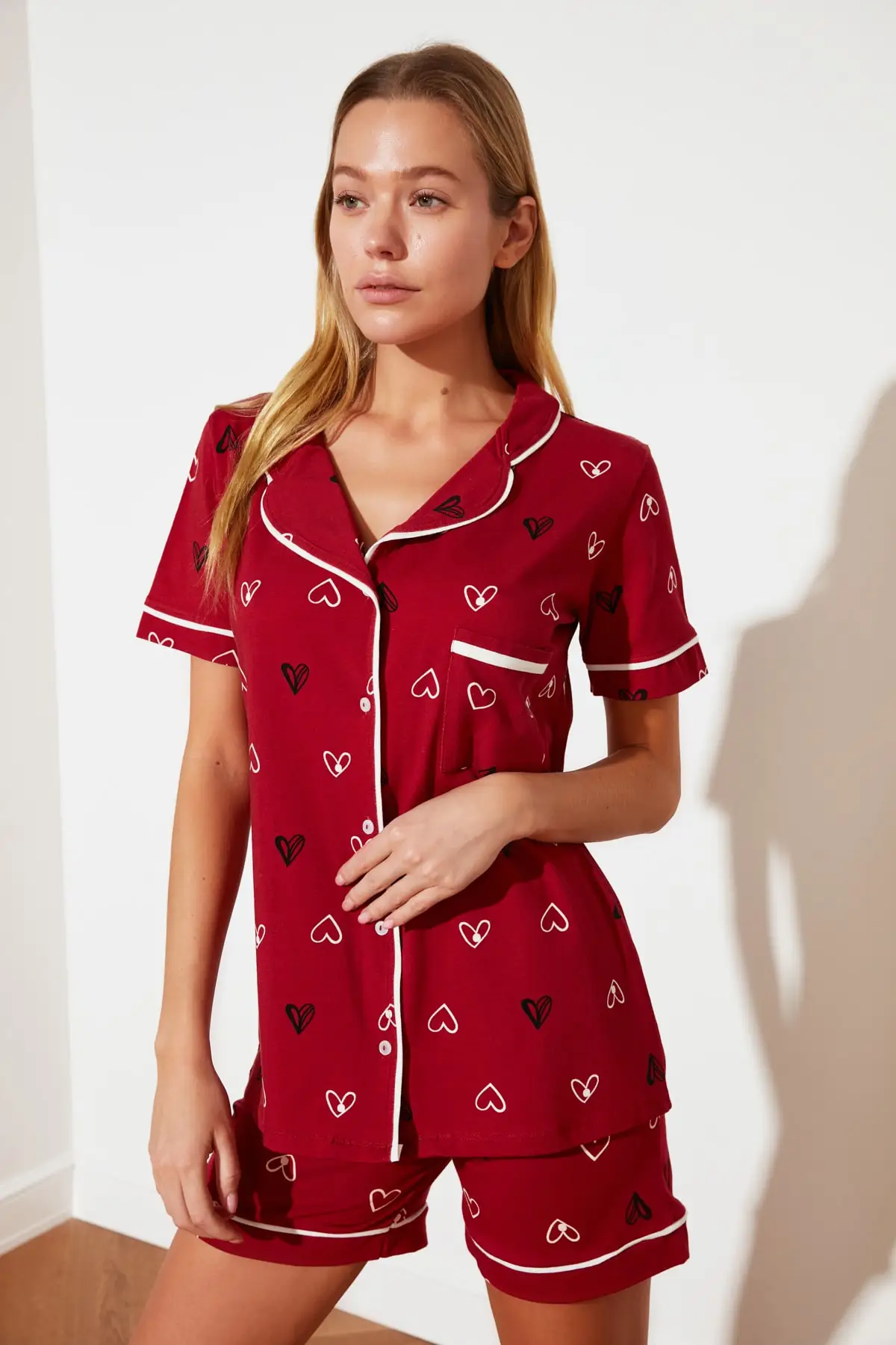 

Trendyol Printed Knitted Pajamas Set THMSS21PT1197