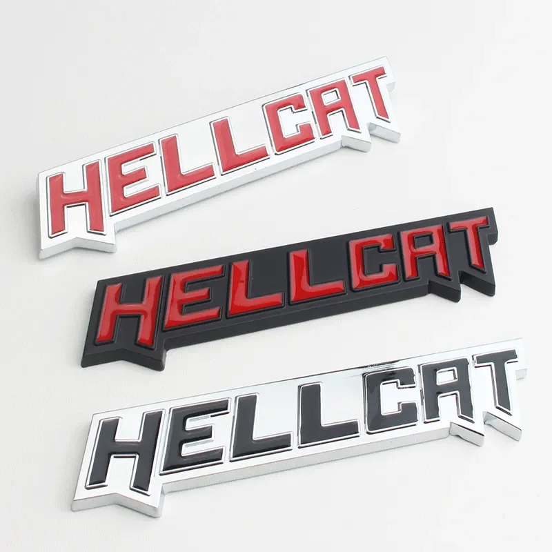 

Car Sticker Decoration Zinc Alloy for Dodge Challenger HELLCAT Logo Charger Viper RAM Journey Caravan Auto Front Grille Emblem