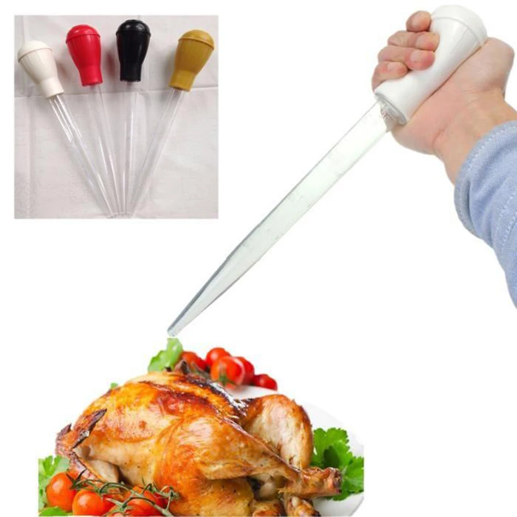

Solid BBQ Tools Rubber Head Plastic Pipette Pump Pipe Dropper Oil Tube Auarium Fish Tank Cleaning