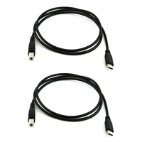 2x usb c usb 3 1 type c male to usb 2 0 b type male data cable cord phone printer