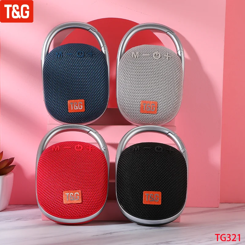

T&G TG321 New Portable Wireless Bluetooth Speaker LED Light Stereo subwoofer bass Waterproof Outdoor Speaker Support TF Card