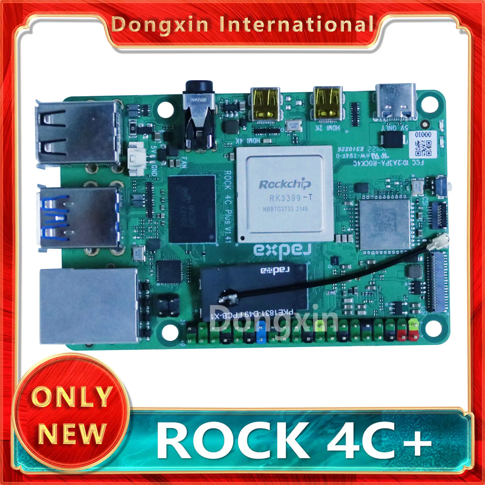 OKdo ROCK 4C + 3 5 RADXA RK3399T макетная плата шесть ядер A72/A53 SBC