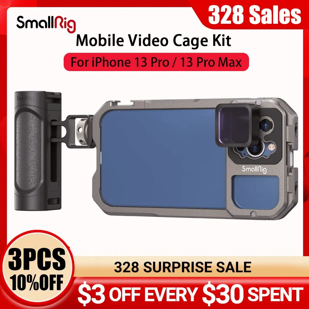 

Оснастка для видеокамеры SmallRig для iPhone 13 Pro / pro Max, совместима с резьбовыми линзами 17 мм 3561