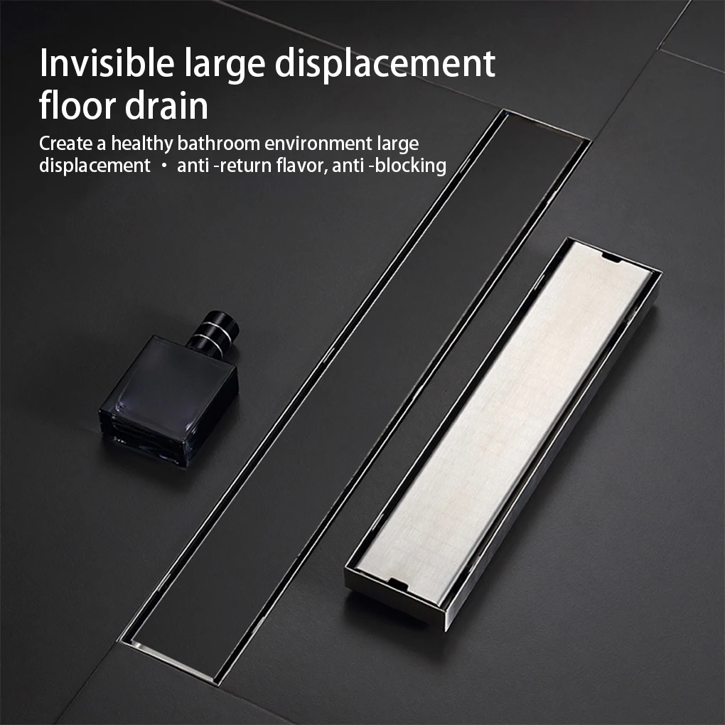 

Floor Drain Rectangle Shower Drainage Lengthened Deodorant Waste Strainer Kitchen Balcony 6 8 20CM hole to side edge