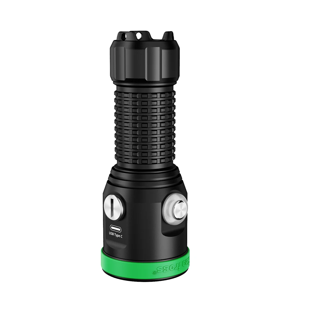 Seafrogs IPX8 профессиональный водонепроницаемый 100-метровый светодиодный фонарик для дайвинга с USB-портом для зарядки аккумулятора