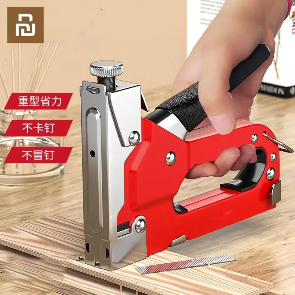 Youpin DELIXI 4 In 1 Stapler Furniture Heavy Duty Staple Gun Construction Stapler For Wood Stainless Steel Metal Tools Nail Gun