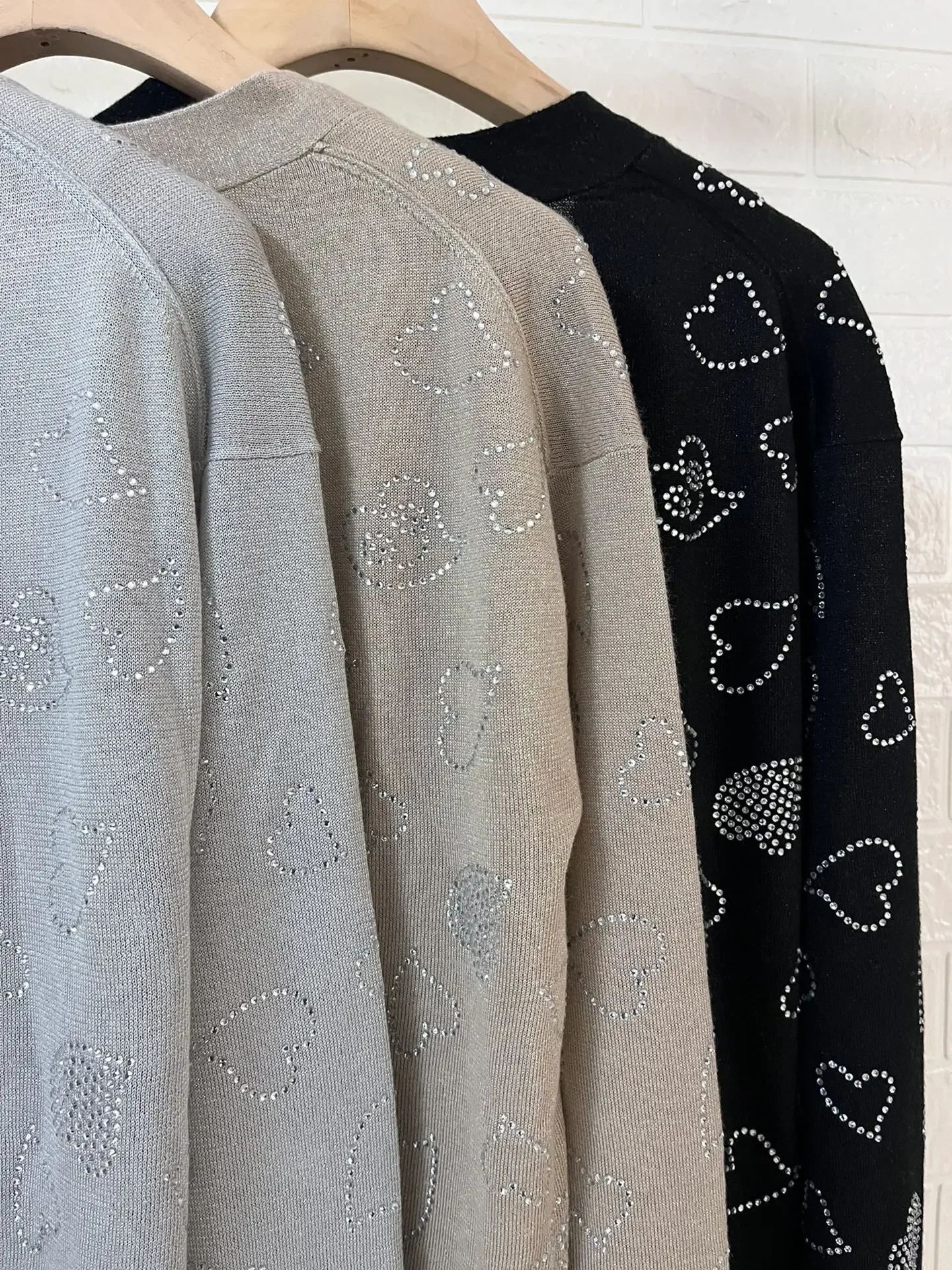 Весенний женский 100% льняной вязаный кардиган в форме сердца с ромбовидным