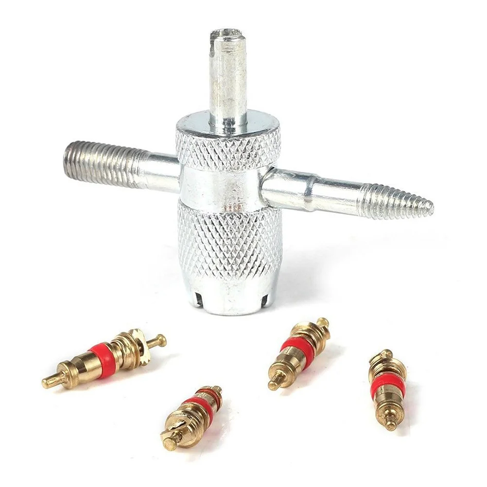 

4pcs Tyre Air Valve Caps Professional Tyre Remover with Core Tyre Valve Caps Valve Stem Covers