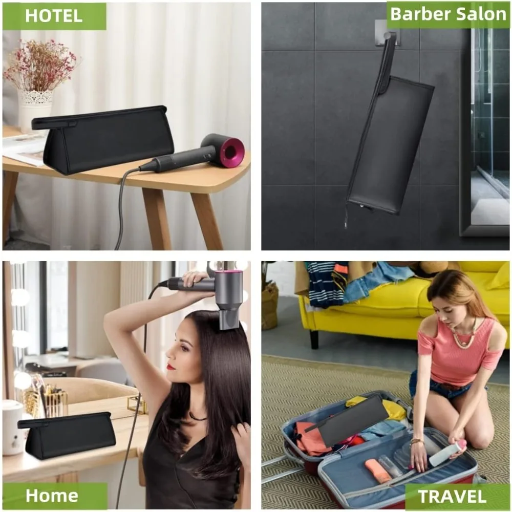Фото Дорожный чехол из искусственной кожи, совместимый с Dyson Airwrap Styler, портативная водонепроницаемая сумка-органайзер для насадок Shark FlexStyle №2