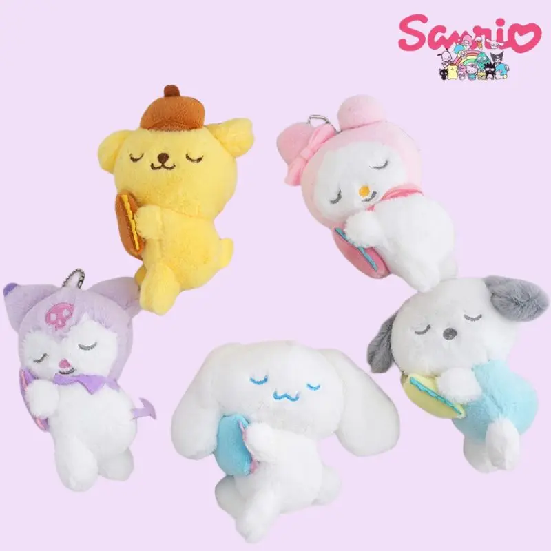 

Japanese Sanrio Plush Toy Doll Keychain Kuromi Melody Cinnamon Dog Keychain Student Schoolbag Cartoon Pendant Birthday Present