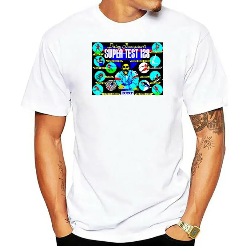 

Daley Thomson супертестовая футболка ZX спектр Ретро игровая Винтажная Футболка Летний стиль Мужская футболка Топ Футболка