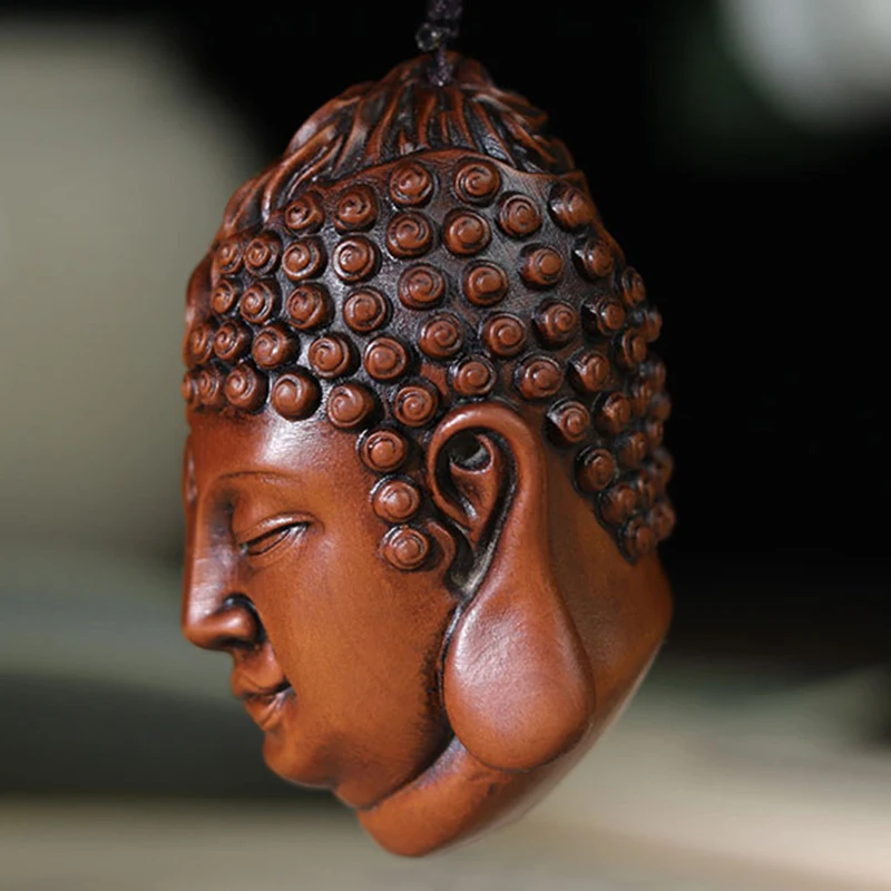 GY017 - 2 "резная вручную Статуэтка Netsuke из бокса-маска для лица с демоном Будды