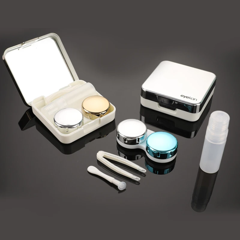 

1 шт., квадратная дорожная портативная однотонная Крышка для контактных линз