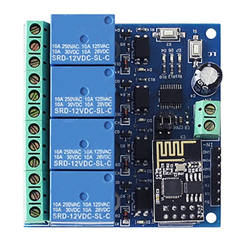 Модуль релейного контроллера Wi-Fi для IOT Smart Home APP и ESP8266 12 В постоянного тока