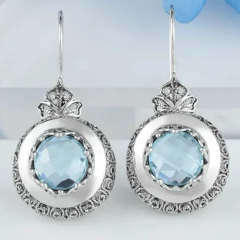 Серебряные серьги-капельки NovoPublic