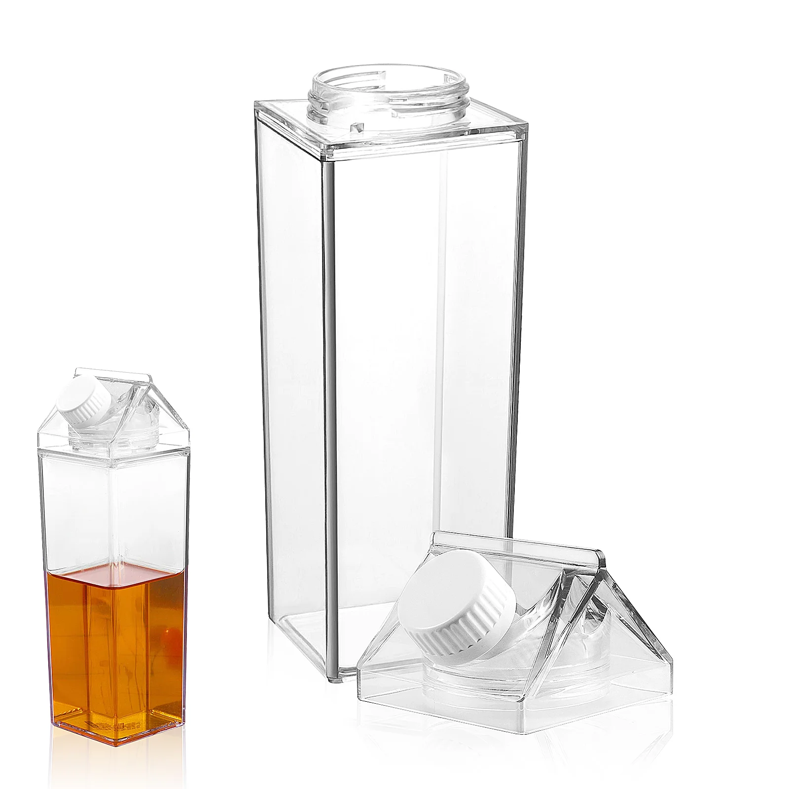 

Transparent Milk Cup Water Containers Sports Bottle Travel Jars Plastic Carton Clear