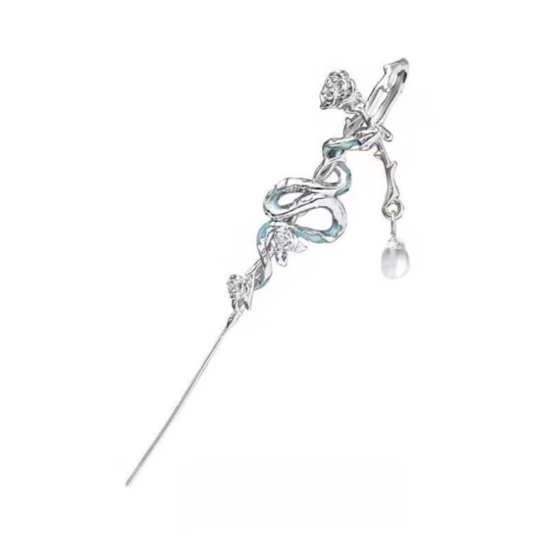 Стильные серьги-гвоздики в виде змеи из сплава портативные для модных женщин