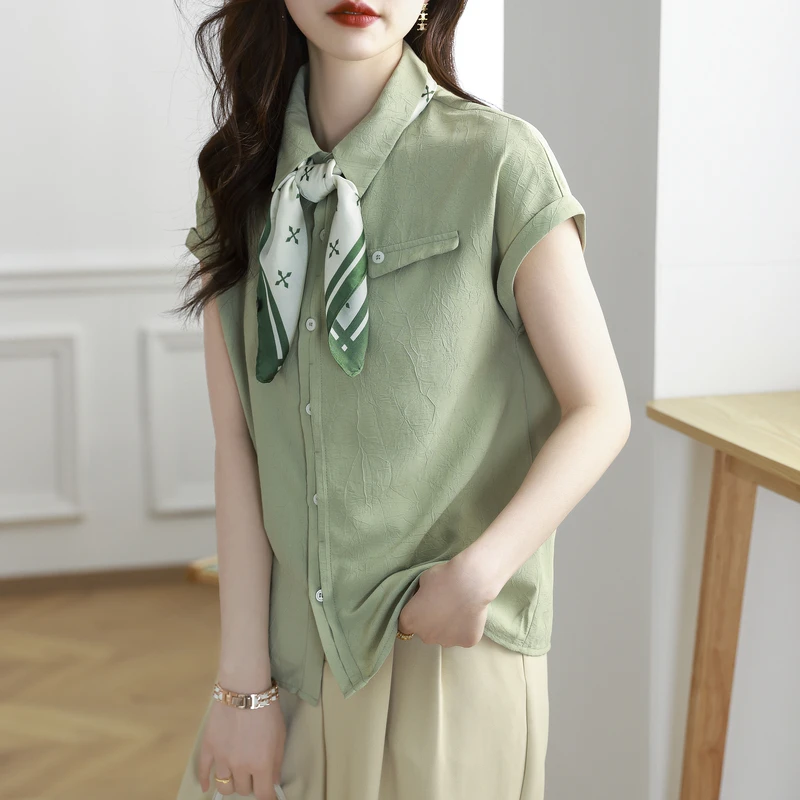 

New Arrival Ladies' Shirts for Elegant Style Luxury Women's Button-Down Tops with Graceful Design Spring Summer tops blusa mujer