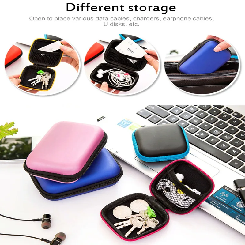

Контейнер для хранения наушников, USB-кабель, портативный контейнер для хранения размера, держатель для телефона, внешний аккумулятор, прямоугольная коробка, молния EVA