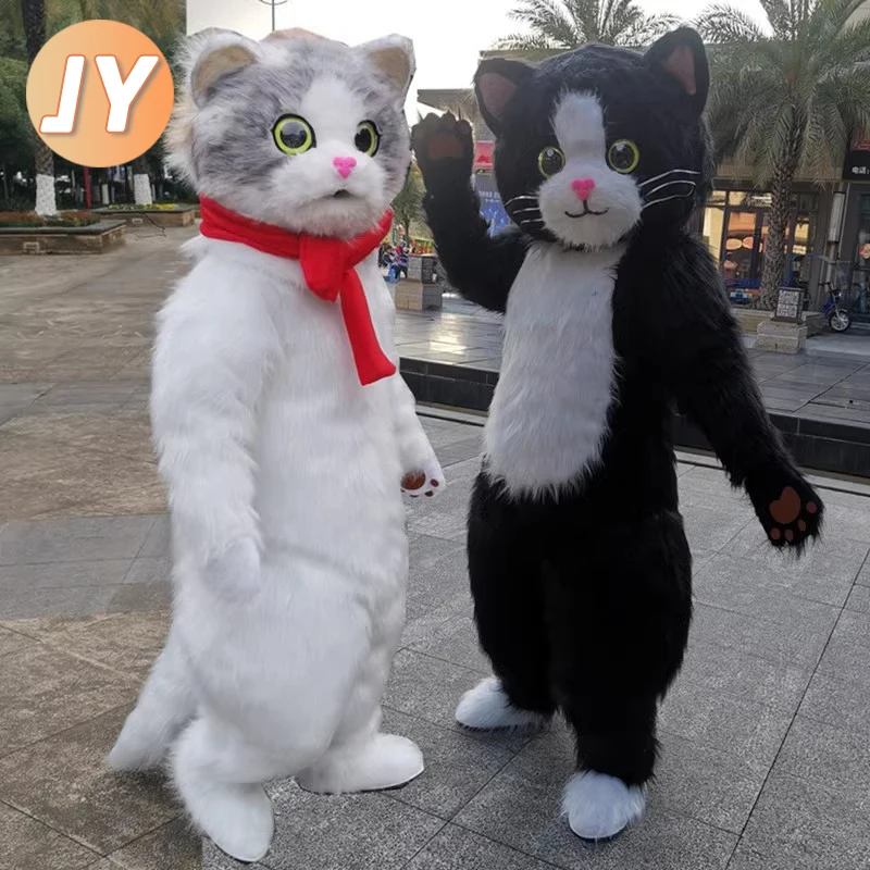 Меховой костюм надувной куклы с милым котом собака хаски прогулочная одежда для