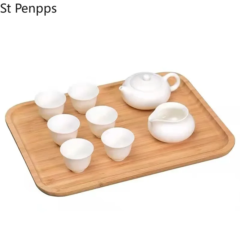 Деревянный бамбуковый сервировочный поднос подносы для чашек блюдец поддоны