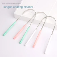 1pcs stainless steel tongue scraper oral tongue cleaner brush tongue toothbrush oral hygiene high quality tounge scraper