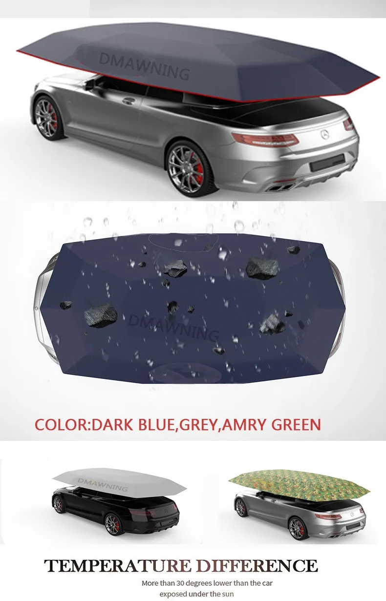 

Roof Top Car Umbrella Shade Side:4x2.1M By Manual Only DM-CU001