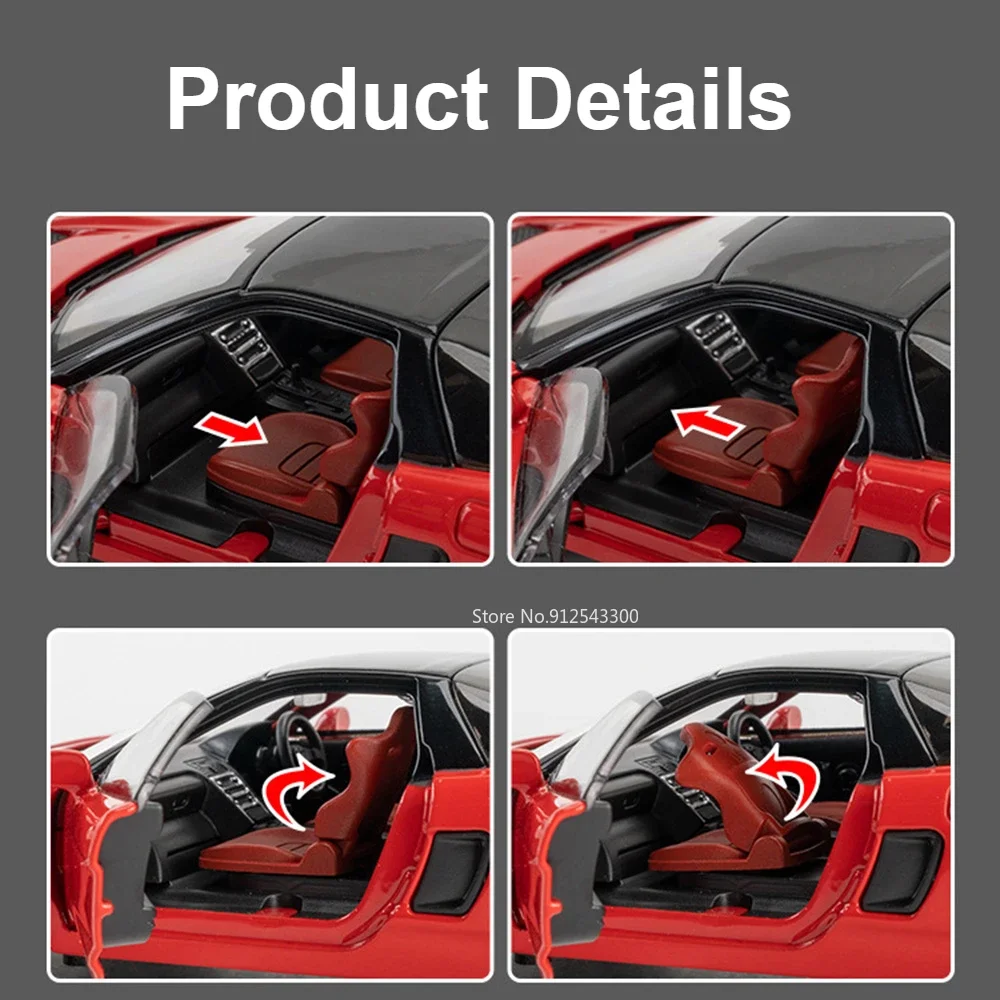 1:32 HONDA NSX модель спортивного автомобиля игрушечные двери открытые амортизирующие