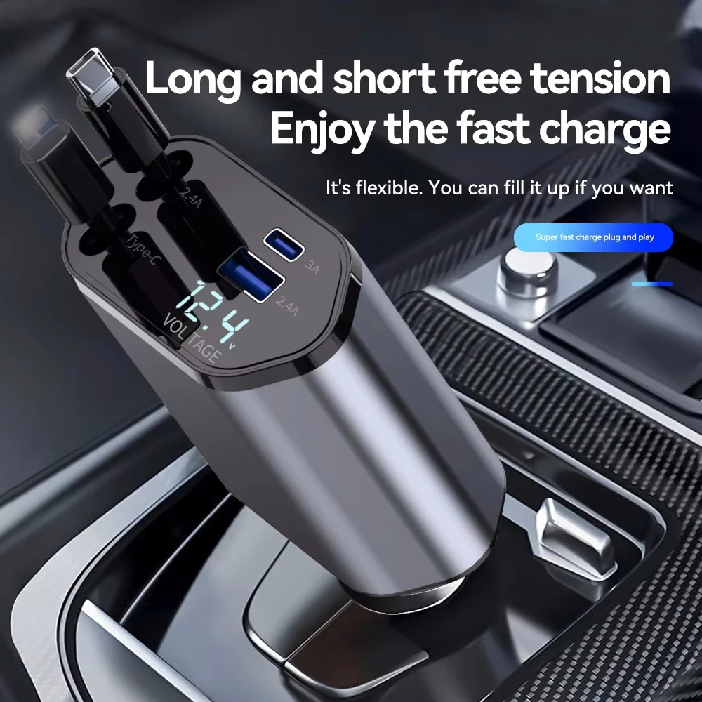 Автомобильное зарядное устройство USB C для IPhone Huawei Samsung