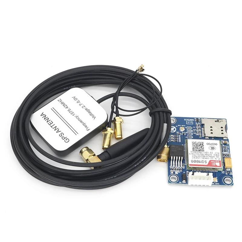 SIM808 модуль GSM GPRS GPS макетная плата IPX SMA с антенной Raspberry Pi Поддержка 2G 3G 4G SIM-карта |