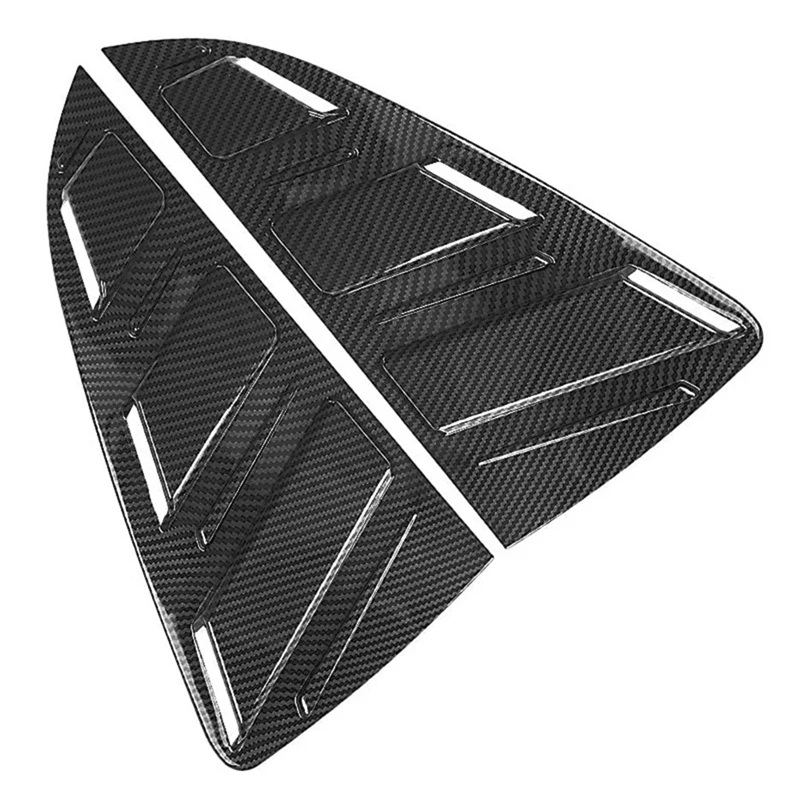 

Car Carbon Fiber Rear Window Louver Spoiler Scoops Shades Air Vent Shutter Blinds For-Polo 2019-2021