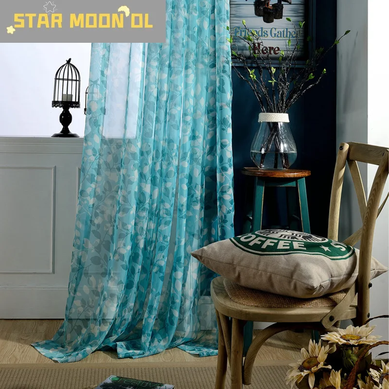 

[Qingteng] Curtain Fabric Modern Pastoral American Curtain Printing Window Screen Fabric
