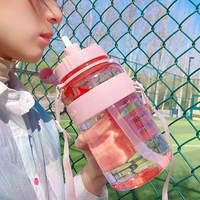 2000ml 600ml outdoor fitness sports bottle kettle large capacity portable climbing bicycle water bottles bpa free gym space cups