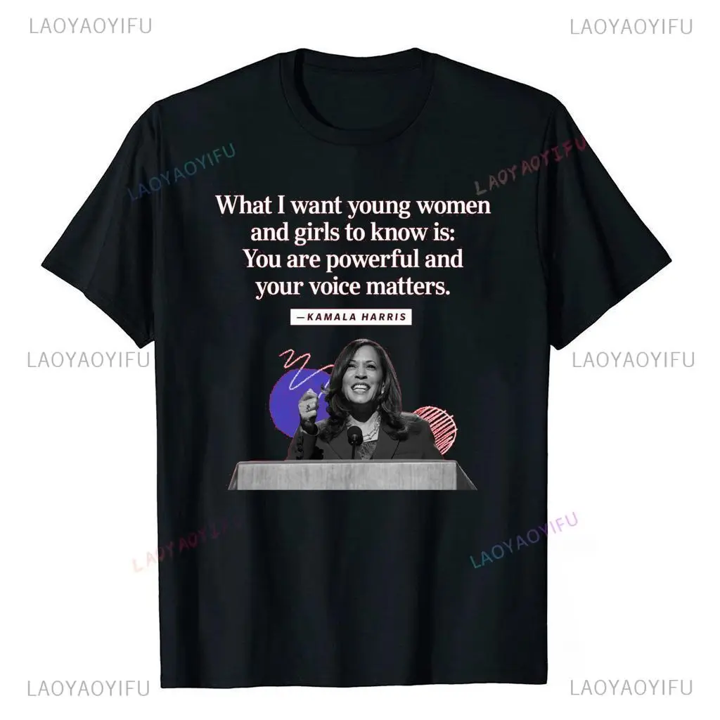 Фото Футболка Kamala Harris America Grphic Хлопковые футболки для мужчин Одежда Повседневная футболка Casaul с коротким рукавом и круглым вырезом Топы для спортзала 2024 №2
