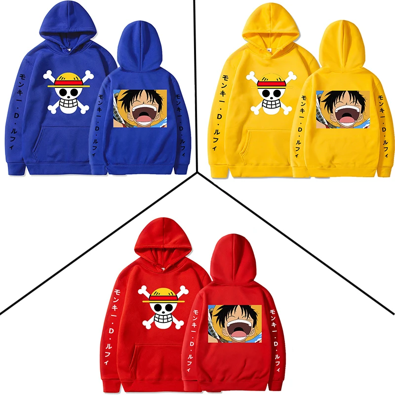 

Monkey D. Luffy Printed Hoodies Hot Anime ONE PIECE Sweatshirts Funny Casual Pullover Men Women Streetwear Mens Womens Cloth