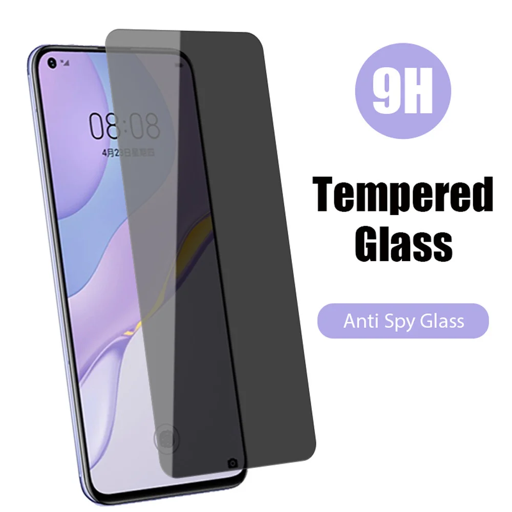 Anti Spy Screen Glass For Huawei P40 Lite P40 Lite E Privacy Screen Protector Glass For Huawei P30 Lite P20 Lite