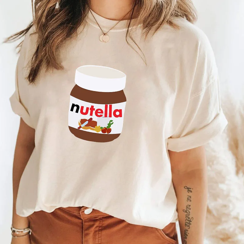 

Graphic Cute топы для девушек Cartoon Tshirt Peanut Butter Kawaii Print T Shirt 90s Harajuku Fashion Tee Korean Style Top Women