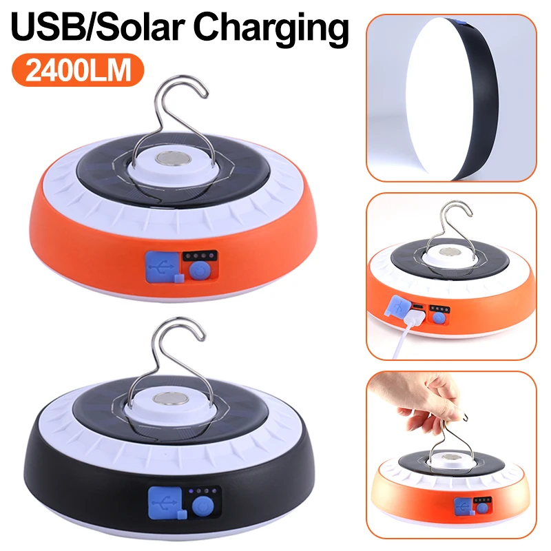 

Многофункциональный рабочий светильник, уличсветодиодный Светодиодная лампа с солнечной зарядкой и дистанционным управлением, 2400 люмен, с...