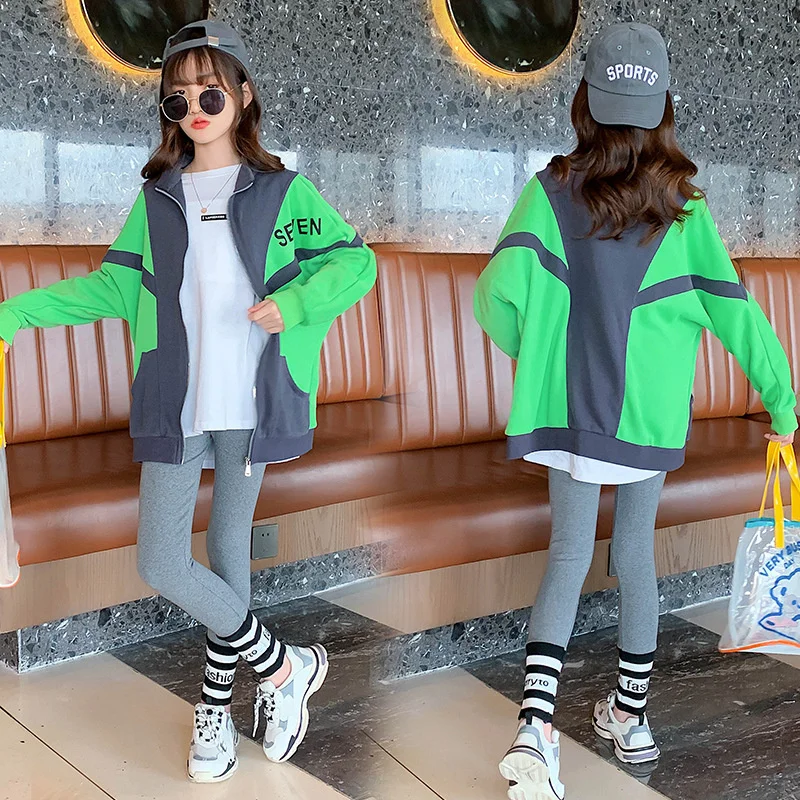 Элегантный Теплый костюм для девочек на весну осень и зиму свитер брюки 2