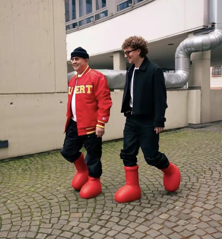 Big Red Boots Astro Big Red Boots Eva Rain Shoes Astro Red Boots Net Red Big Red Shoes