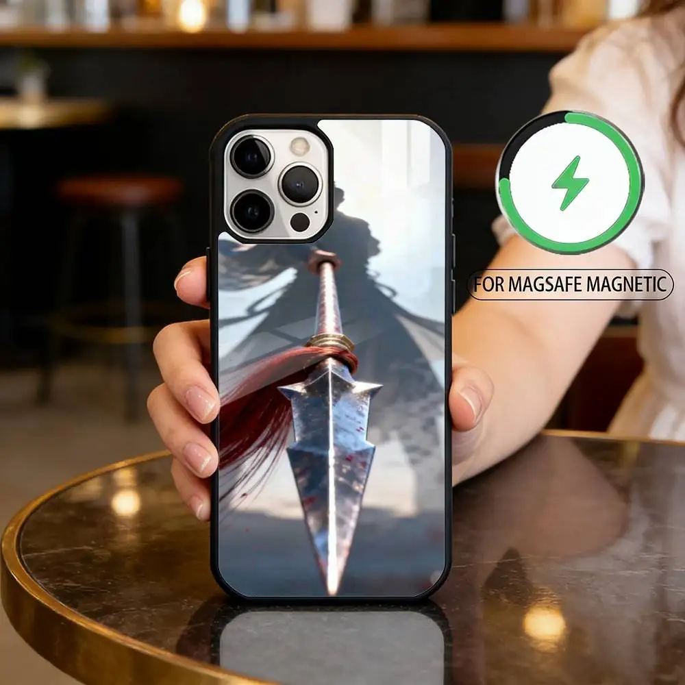 Фото Магнитный чехол Naraka Bladepoint для беспроводной зарядки Magsafe для iPhone 17, 16, 15, 14, 13, 12, 11 Plus, Pro Max №3