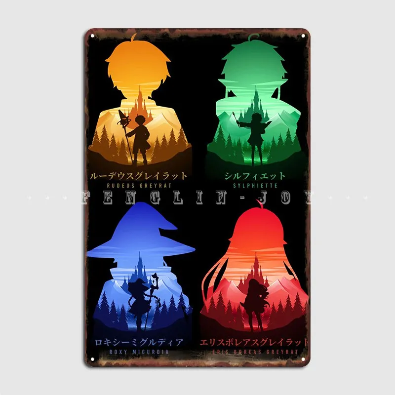 

Mushoku Tensei Anime Metal Plaque Poster Custom Pub Garage Club Plaques Tin Sign Posters