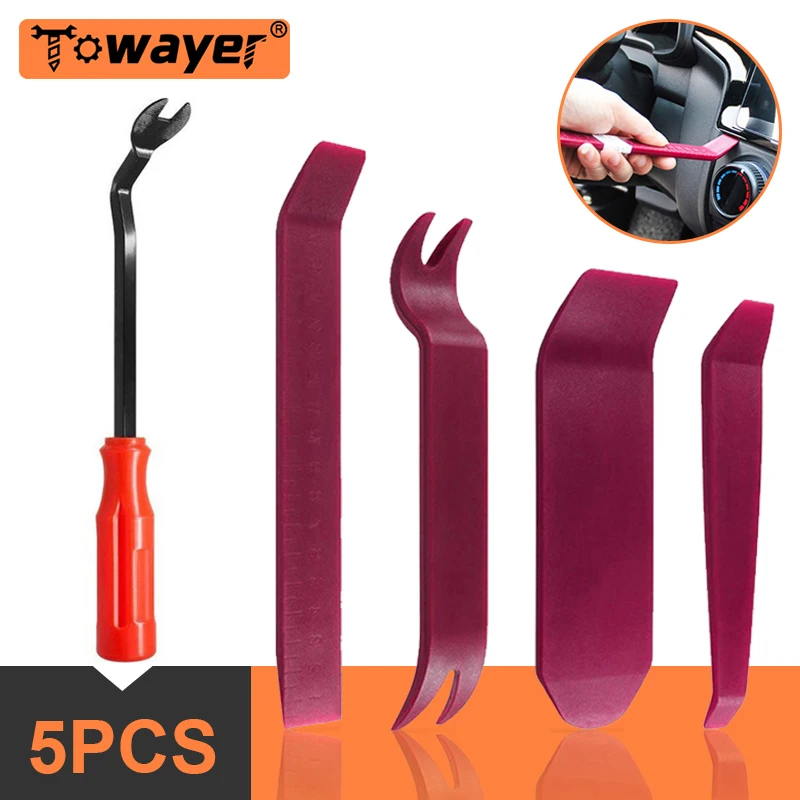 

Auto Door Clip Panel Trim Removal Tool Kit Navigation Disassembly Blades Car Interior Plastic Seesaw Installer Pry Repair Tools