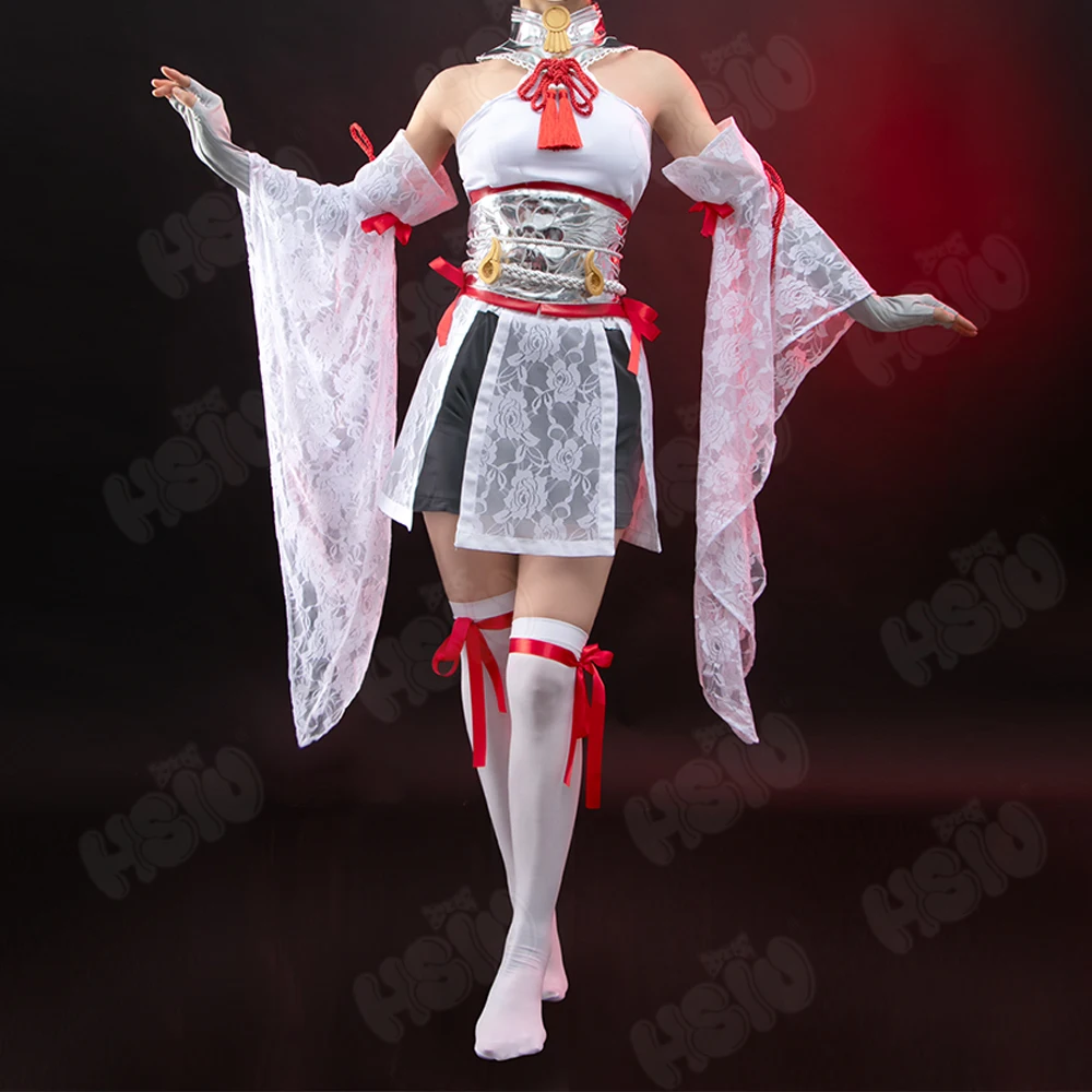 

Game Naraka Bladepoint Cosplay Costume Tsuchimikado Kurumi Cosplay White Stockings Uniform Costume Otaku Kaori